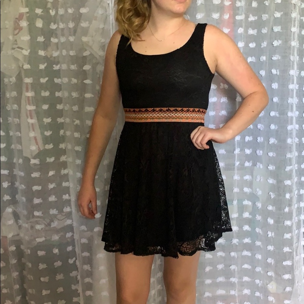 Black Dress with attached belt